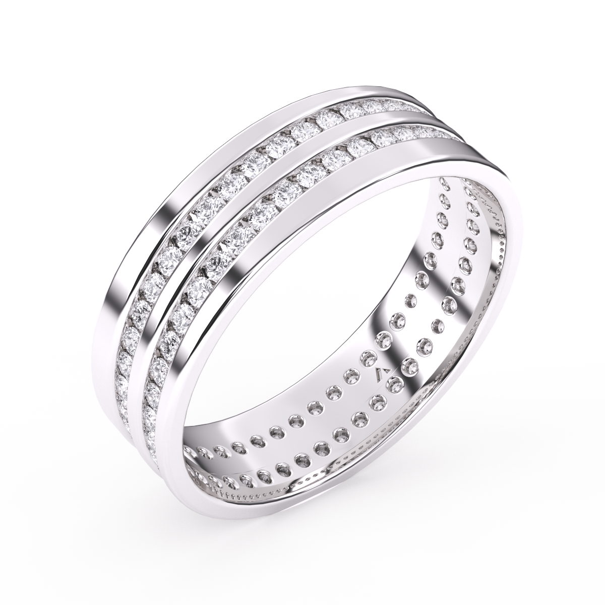 Two Row Promise Wedding Women Band